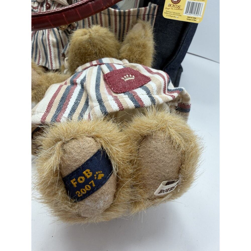 Boyds Bear F.O.B. Collectors Club Kit 2007 Tote Bag Shopsalot Plush Figure & Pin - Picture 8 of 13